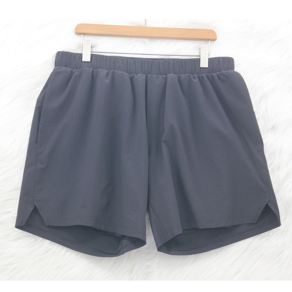 Lululemon Athletica M Mile Maker Ripstop Lined Short 6" Black Pockets LM7BL0S